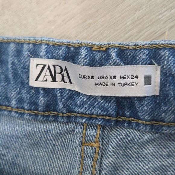 ZARA Z1975 WRAP DENIM SKORT, SIZE XS - Picture 2 of 5